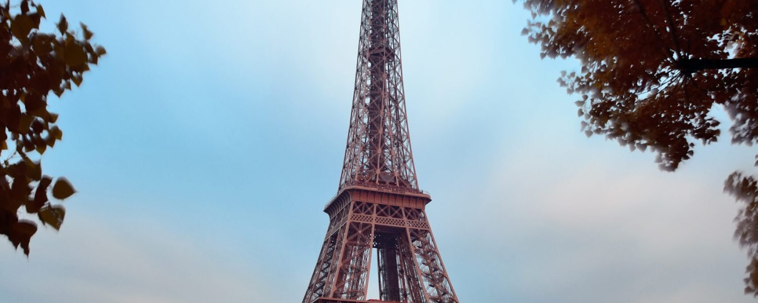 Eiffel Tower with bridge in River Seine in Paris, France.